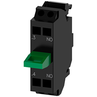 Contact module with 1 contact element, 1 NO