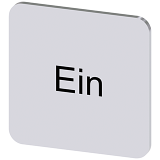 Labeling plate 22x22 mm, silver-colored label, labeling: Ein