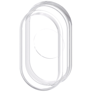 Silicone protective cap for twin pushbutton, flat, clear