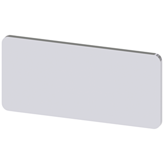 Labeling plate 12.5 x 27 mm, silver-colored label, without inscription