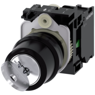 Key-operated switch RONIS, 22 mm, round, plastic, key removal O+I, 1 NO