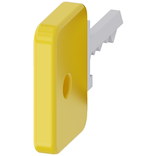 Key for O.M.R. key-operated switch, yellow