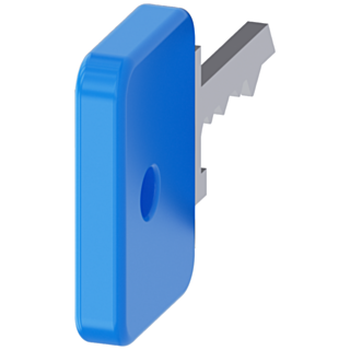 Key for O.M.R. key-operated switch, light blue