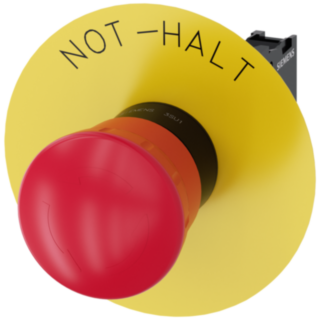 Emergency stop mushroom pushbutton, 22 mm, round, plastic, red, 1 NC