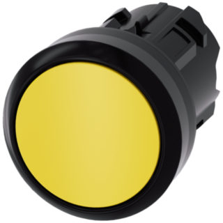 Pushbutton, 22 mm, round, plastic, yellow, button