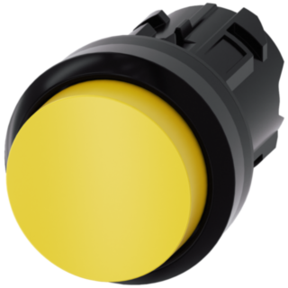 Pushbutton, 22 mm, round, plastic, yellow, button