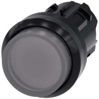 Pushbutton, illuminated, 22 mm, round, plastic, clear, button