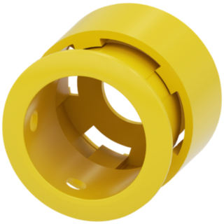 Protective collar for emergency stop mushroom pushbutton, 30 mm, 60 mm, yellow