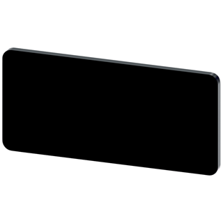 Labeling plate 12.5 x 27 mm, black label, without inscription