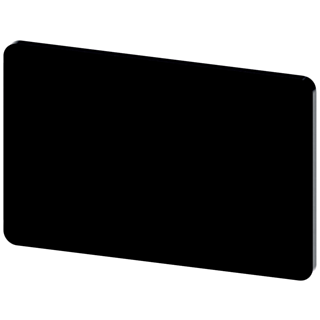 Labeling plate 17.5x27 mm, black label, without inscription
