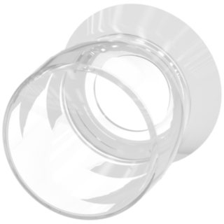 Silicone protective cap for emergency stop mushroom pushbutton, clear