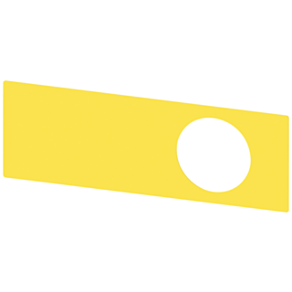 Backing plate for emergency stop mushroom pushbutton in encl., yellow, without inscription