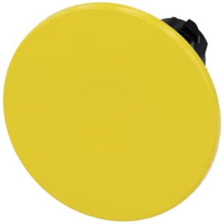 Mushroom pushbutton, 22 mm, round, plastic, yellow, 60 mm