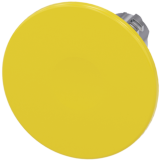 Mushroom pushbutton, 22 mm, round, metal, high gloss, yellow, 60 mm