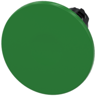Mushroom pushbutton, 22 mm, round, plastic, green, 60 mm