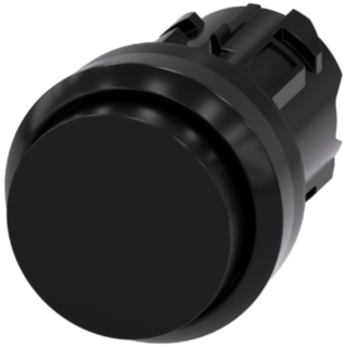 Pushbutton, 22 mm, round, plastic, black, button