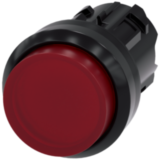 Pushbutton, illuminated, 22 mm, round, plastic, red, button