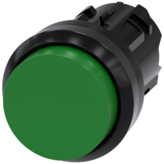 Pushbutton, 22 mm, round, plastic, green, button