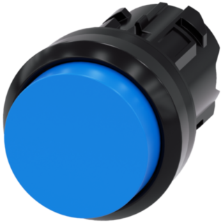 Pushbutton, 22 mm, round, plastic, blue, button