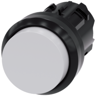 Pushbutton, 22 mm, round, plastic, white, button
