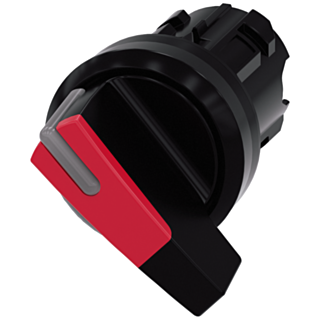 Toggle switch, illuminable, 22 mm, round, plastic, red