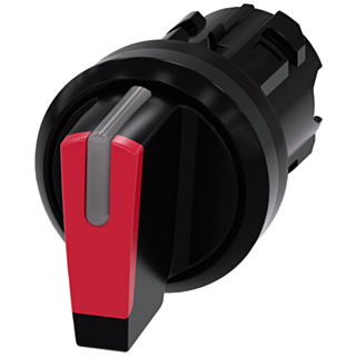 Toggle switch, illuminable, 22 mm, round, plastic, red