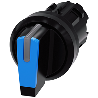 Toggle switch, illuminable, 22 mm, round, plastic, blue