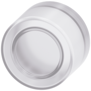 Silicone-free protective cap for button, raised