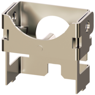 Locking device made of metal, for pushbutton with flat button