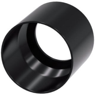 Protective collar for Pushbutton, toggle switch, short, 360 degrees, black