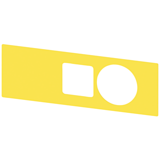 Backing plate for emergency stop mushroom pushbutton in encl., yellow