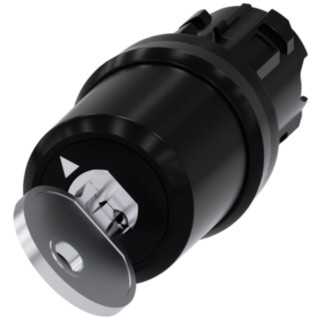 Key-operated switch Siemens, 22 mm, round, plastic, key removal O