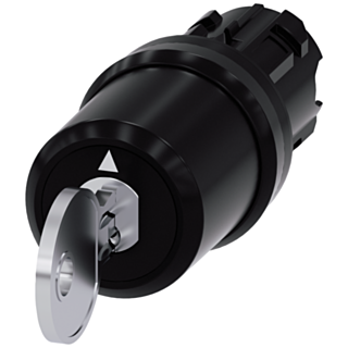 Key-operated switch Siemens, 22 mm, round, plastic, key removal O