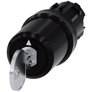 Key-operated switch BKS, 22 mm, round, plastic, key removal O