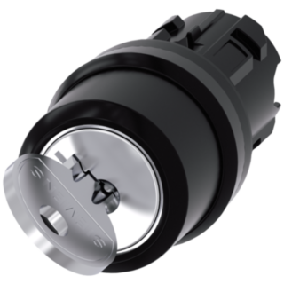 Key-operated switch RONIS, 22 mm, round, plastic, key removal O