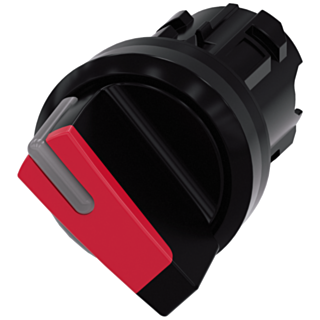 Toggle switch, illuminable, 22 mm, round, plastic, red