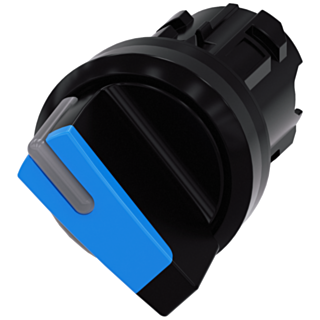 Toggle switch, illuminable, 22 mm, round, plastic, blue