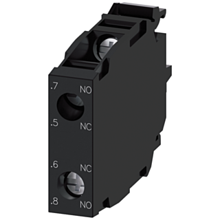 Contact module with 2 contact elements, 1 NO leading+1 NC lagging
