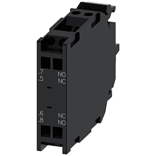 Contact module with 2 contact elements, 1 NO leading+1 NC lagging