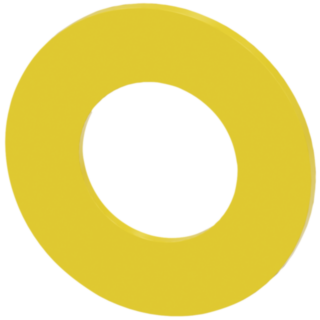 Backing plate for emergency stop, yellow, external d. 45 mm, inside d. 22.5 mm