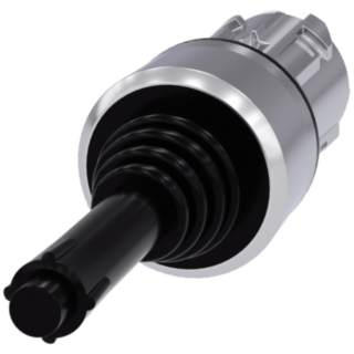 Coordinate switch, 22 mm, round, metal high gloss, black, horizontal latching