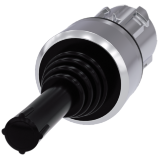 Coordinate switch, 22 mm, round, metal high gloss, black, horizontal latching