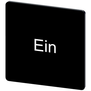 Labeling plate 27 x 27 mm, label black, labeling: Ein