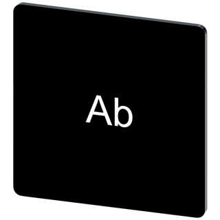 Labeling plate 27 x 27 mm, label black, labeling: Ab