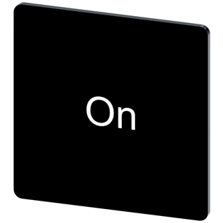 Labeling plate 27 x 27 mm, label black, labeling: On