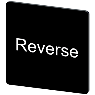 Labeling plate 27 x 27 mm, label black, labeling: Reverse