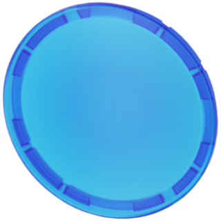 Button, blue, for illuminated pushbutton
