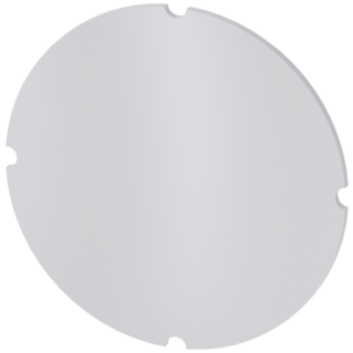 Inscription plate for illuminated pushbutton, round, milky, without inscription