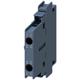 Auxiliary switch 2 NO, EN50005, 10 mm, Sz. S0-S12 for motor contactors, 2-pole