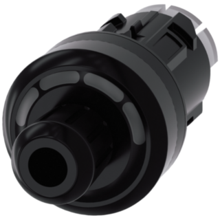 ID-key-operated switch, 22 mm, round, plastic, black, RFID, actuating angle 3x45°